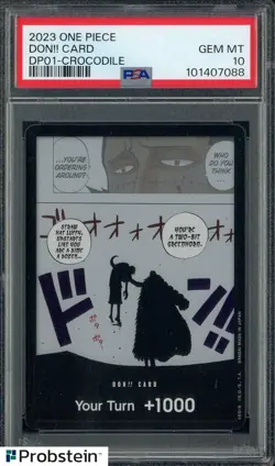 2023 One Piece DP01-Crocodile DON!! Card PSA 10 GEM MINT - Image 1