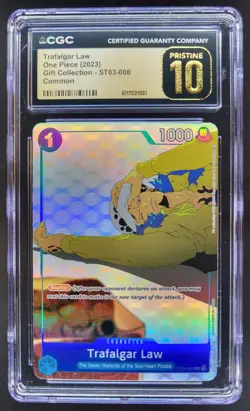 2023 ONE PIECE CCG TRAFALGAR LAW GIFT COLLETION ST03-008 CGC 10 PRISTINE C PT - Image 1