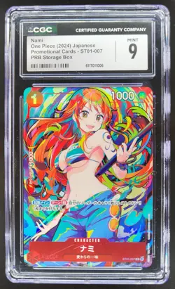 2024 ONE PIECE CCG JAPANESE NAMI PROMO ST01-007 CGC 9 A PT - Image 1
