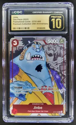 2022 ONE PIECE CCG JINBE 25TH ANNIVERSARY ST01-005 CGC 10 PRISTINE B PT - Image 1