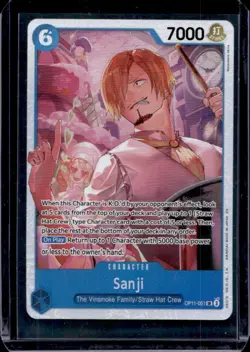2025 One Piece A Fist of Divine Speed Sanji Super Rare #OP11-051 - Image 1