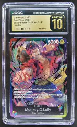 2024 ONE PIECE CCG MONKEY D. LUFFY LEADER SEALED BATTLE CGC 10 PRISTINE B PT - Image 1