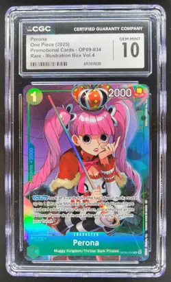 2025 ONE PIECE CCG PERONA RARE ILLUSTRATION BOX OP09-034 CGC 10 C PT - Image 1