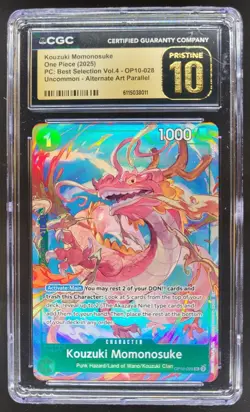 2025 ONE PIECE CCG KOUZUKI MOMONOSUKE ALT ART OP10-028 CGC 10 PRISTINE C PT - Image 1