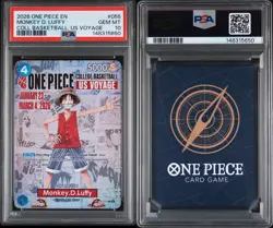 2026 ONE PIECE PROMOS COLLEGE BASKETBALL US VOYAGE MONKEY D. LUFFY PSA 10 - Image 1