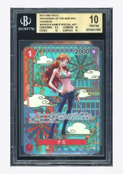 One Piece BGS 10 PRISTINE Nami SP Alternate Art 2023 OP01-016 OP05 Japanese - Image 1