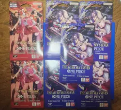 ONE PIECE Sleeved Booster Pack LOT OF 7 - 2x EB-03 - 5x OP-14 Sealed - Image 1