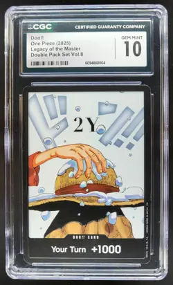 2025 ONE PIECE CCG DON!! LEGACY OF THE MASTER 2Y CGC 10 B PT - Image 1