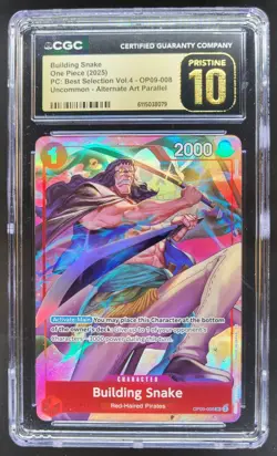 2025 ONE PIECE CCG BUILDING SNAKE ALTERNATE ART OP09-008 CGC 10 PRISTINE C PT - Image 1