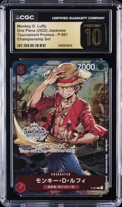 2022 ONE PIECE JPN TOURNAMENT PROMOS - CHAMP SET MONKEY D. LUFFY CGC 10 PRISTINE - Image 1