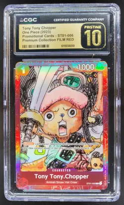 2023 ONE PIECE CCG TONY TONY CHOPPER FILM RED ST01-006 CGC 10 PRISTINE C PT - Image 1
