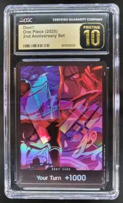 2025 ONE PIECE CCG DON!! 2ND ANNIVERSARY SET CGC 10 PRISTINE B PT - Image 1