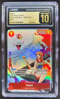2023 ONE PIECE CCG NAMI GIFT COLLECTION RARE OP01-016 CGC 10 PRISTINE C PT - Image 1