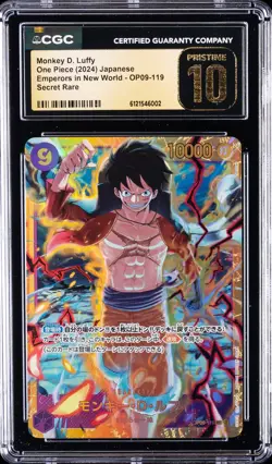 2024 ONE PIECE JPN #OP09-119 MONKEY D. LUFFY CGC 10 PRISTINE - Image 1