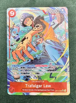 One Piece The Azure Sea's Seven Trafalgar Law OP14-009 Alternate Art Foil NM - Image 1