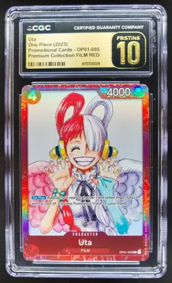 2023 ONE PIECE CCG UTA FILM RED PROMO OP01-005 CGC 10 PRISTINE B PT - Image 1