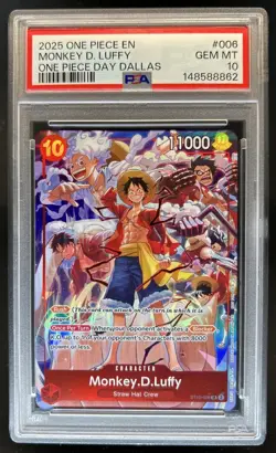 2025 One Piece Day Dallas Monkey D Luffy #ST10-006 PSA 10 - Image 1