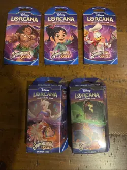 Disney Lorcana Lot of 31 Booster Packs/Starter Decks Floodborn, Inklands & more - Image 5