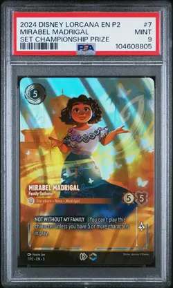 2024 DISNEY LORCANA EN P2-PROMO #7 MIRABEL MADRIGAL - FAMILY GATHERER PSA 9 - Image 1