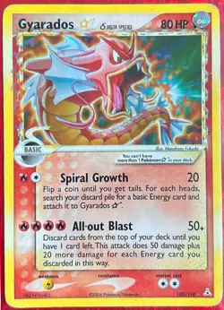 Gold Star Gyarados - 102/110 Holon Phantoms - Pokemon Card - Image 1
