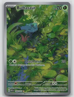 Pokemon Card Bulbasaur Illustration Rare SV: Scarlet & Violet 151 166/165 NM - Image 1