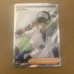 Pokemon Card N's Plan 163/086 Full Art Black Bolt English Near Mint Condition - Image 1