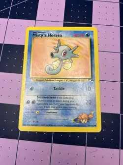 Pokemon TCG Misty's Horsea Gym Heroes Unlimited Common Card 86/132 - Image 1