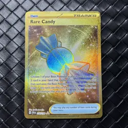 Rare Candy 256/198 [MP] Gold Hyper Rare Scarlet & Violet Base Set Pokemon Card - Image 1