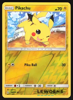 Pikachu - 54/214 - Reverse Holo Common - Unbroken Bonds - Pokemon Card - Image 1
