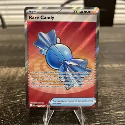 Pokemon TCG Rare Candy Trainer-Item Full Art Holo MEGA 175/185 Card - Image 1
