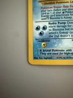 Pokemon Blastoise Base Set 1999 Non-Holo Rare Vintage Original Card - Image 2