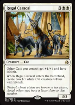Regal Caracal ~ Heavily Played Amonkhet MTG Magic UltimateMTG White Card - Image 1