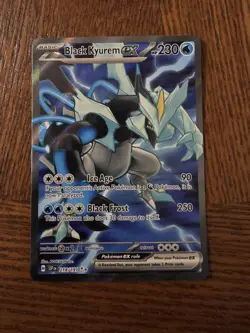 Pokemon TCG Black Kyurem EX Surging Sparks 218/191 Full Art Ultra Rare Holo Card - Image 1