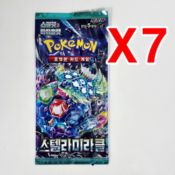 7+1 PACKS Stellar Crown Miracle+Random Pokemon TCG Cards Booster Sealed KOREAN - Image 2