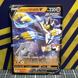 2021 Pokemon TCG || Prize Pack Series Card || Rapid Strike Urshifu V #087 - Image 1