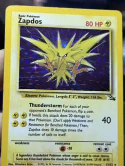 Moltres 12/62 Zapdos 15/62 Articuno 2/62 Fossil 1999 Holo Pokemon Card Lot WOTC - Image 4
