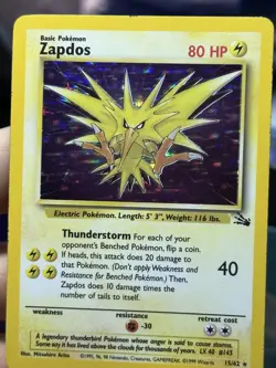 Moltres 12/62 Zapdos 15/62 Articuno 2/62 Fossil 1999 Holo Pokemon Card Lot WOTC - Image 5