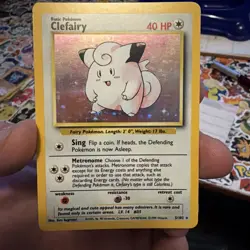 Clefairy Holo 5/102 – Base Set Unlimited – MP – Vintage Pokemon Card - Image 1