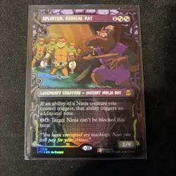 MTG TMNT SEWER FRAME SHOWCASE R Splinter, Radical Rat #0251 foil - Image 1