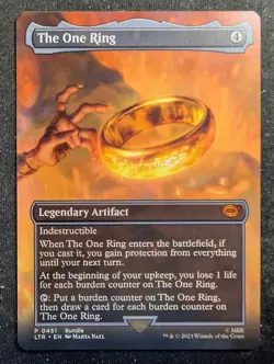The One Ring - Borderless Bundle Promo - LOTR Tales of Middle Earth (MTG) - Image 1