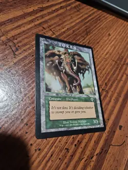 MTG Magic The Gathering Elephant Token Invasion- [Magic Player Rewards 2001 LP - Image 1