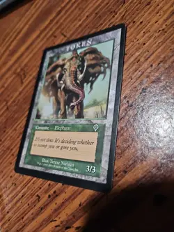 MTG Magic The Gathering Elephant Token Invasion- [Magic Player Rewards 2001 LP - Image 4