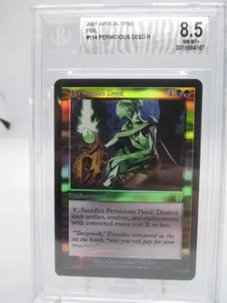 Pernicious Deed - Foil Magic mtg Apocalypse BGS Graded 8.5 - Image 1