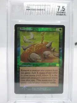 Food Chain - Foil Magic mtg Mercadian Masques BGS Graded 7.5 - Image 1