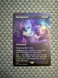 MTG Necropotence #0074 Foil Anime Borderless Mythic Wilds of Eldraine: ET (WOT) - Image 1