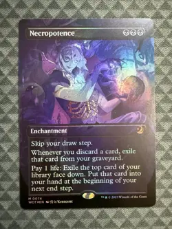 MTG Necropotence #0074 Foil Anime Borderless Mythic Wilds of Eldraine: ET (WOT) - Image 2