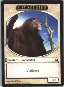 Cat Soldier TOKEN Born of the Gods LP 2/11 MTG Magic - Image 1