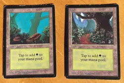 10 basic lands - Magic the Gathering Beta Edition ALL UNIQUE - Image 2