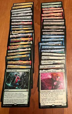 Magic The Gathering: Spider-Man - 42 Base "Rare" Lot (No Duplicates) - Image 1