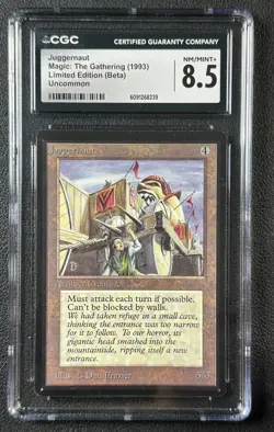 JUGGERNAUT CGC 8.5 1993 MAGIC: THE GATHERING MTG BETA #NNO UNCOMMON 239 - Image 1